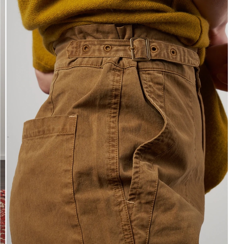 THE GREAT. Wide Leg Pants in Brown